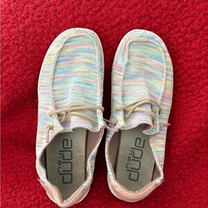 Hey Dude Women's Pastel Rainbow Flats
